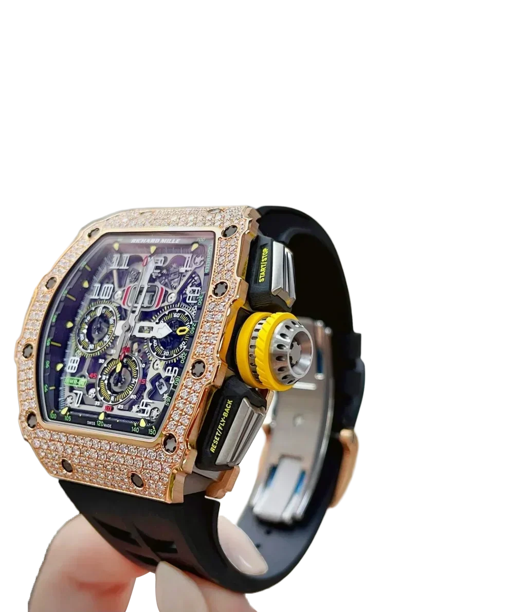RM 11-03 Flyback Chronograph Diamond Set Rose Gold