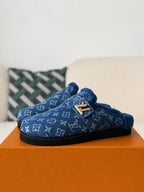 LV Sandals Easy Mule Sandals Blue
