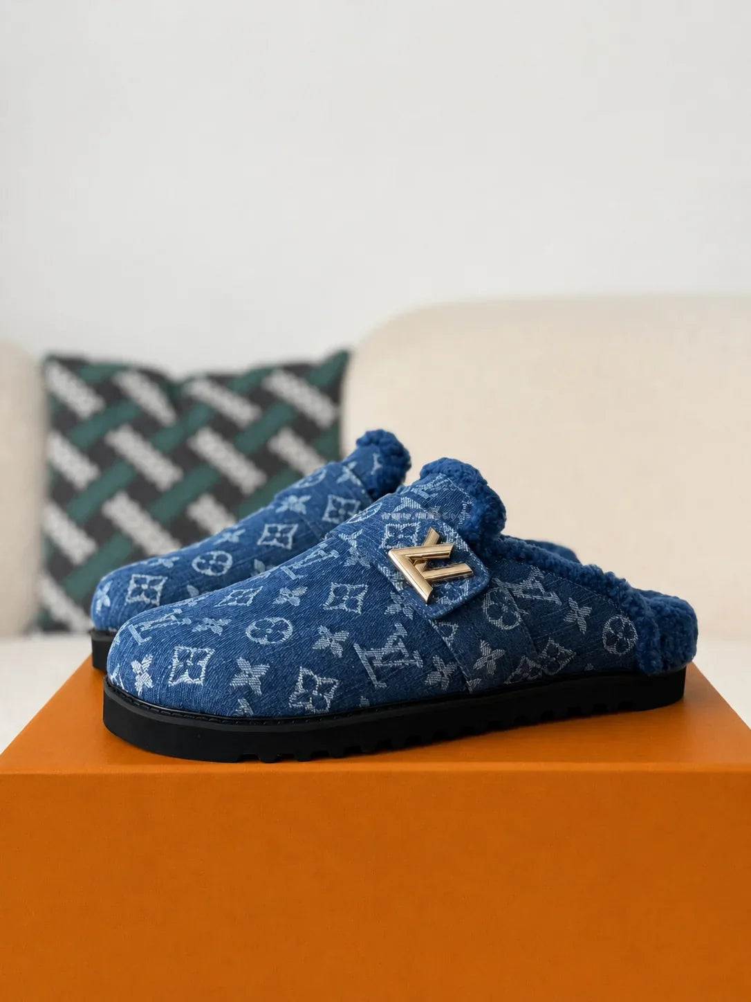 LV Sandals Easy Mule Sandals Blue