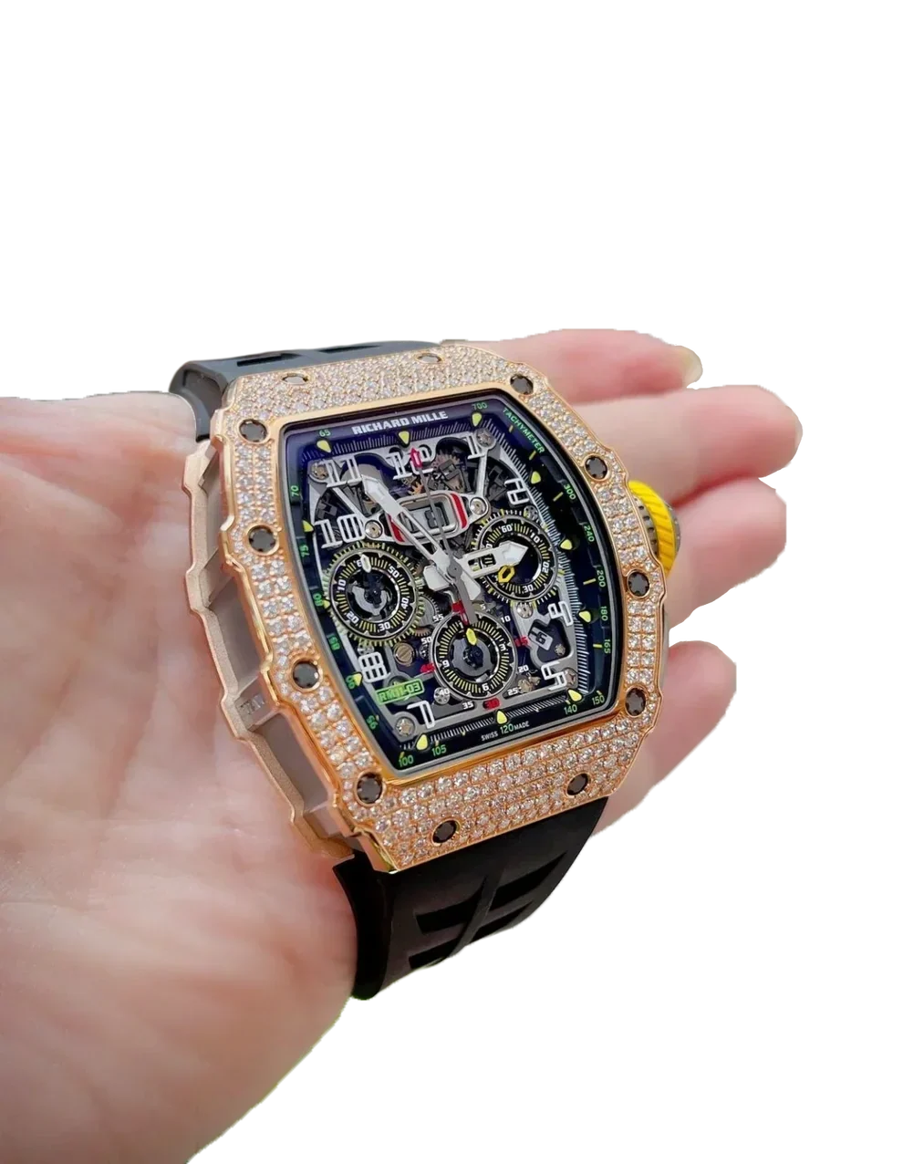 RM 11-03 Flyback Chronograph Diamond Set Rose Gold