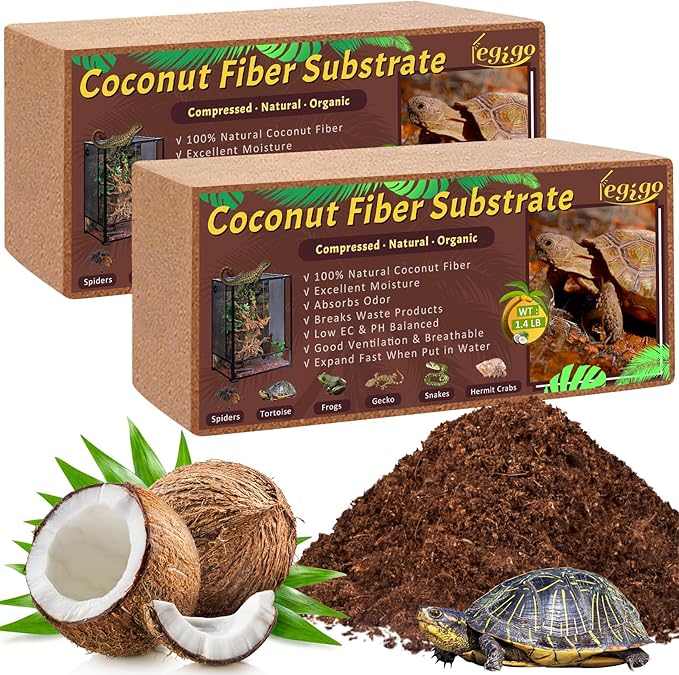 Reptile Bedding Compressed Coconut Coir Brick 500g Desalted Coco Peat Succulent Plant Growing Substrate Soil Mix
