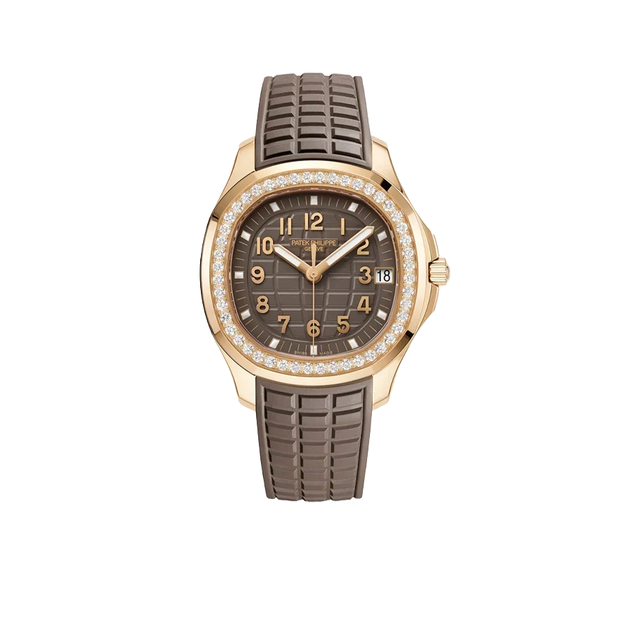 Aquanaut Luce 39mm 5268/200R-010 Rose Gold Taupe Brown Dial Diamond Bezel