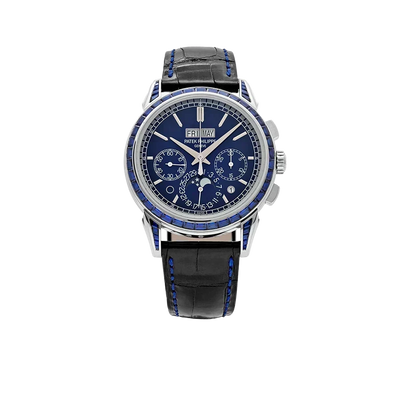 Grand Complications 41mm 5271/11P-010 Perpetual Calendar Chronograph Platinum Baguette Sapphires