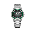 Nautilus 40mm 5711/113P-001 Platinum Charcoal Gray Dial Emerald Bezel