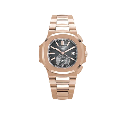 Nautilus 40mm 5980/1R-001 Chronograph Date Rose Gold Black Dial