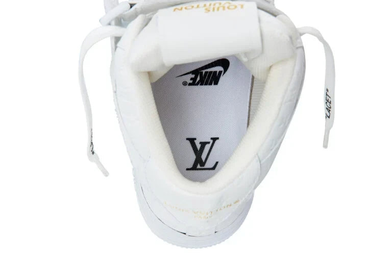 LV x Nike AF1 Mid White