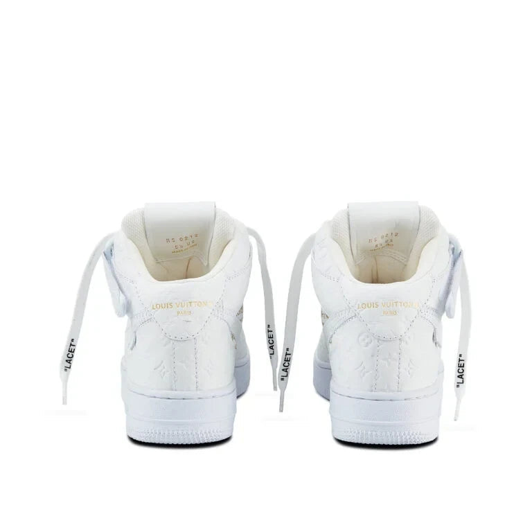 LV x Nike AF1 Mid White