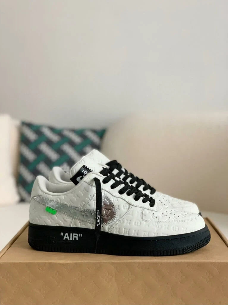 LV x Nike AF1 Low White Black Silver