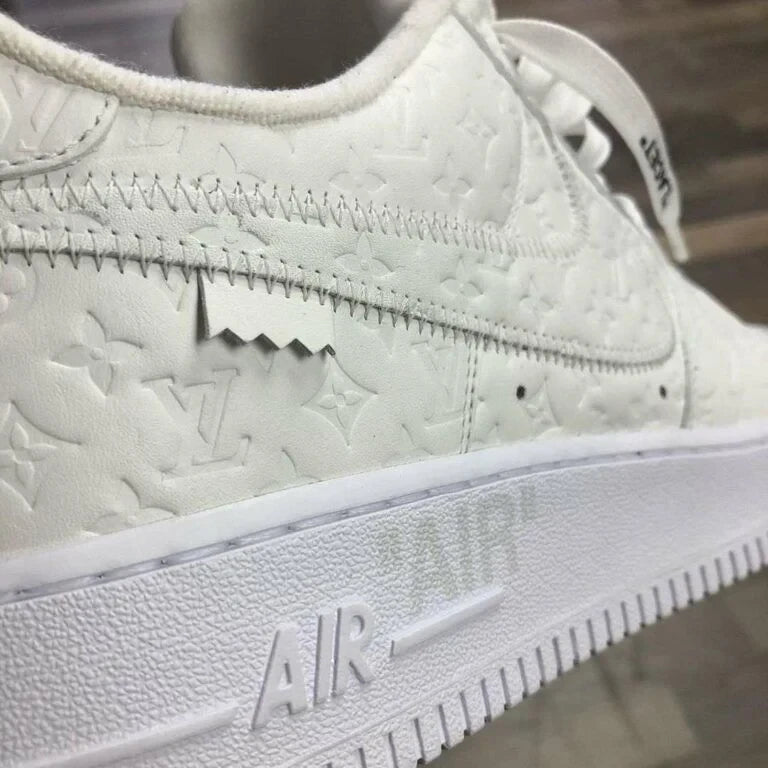 LV x Nike AF1 Mid White