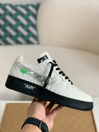 LV x Nike AF1 Low White Black Silver