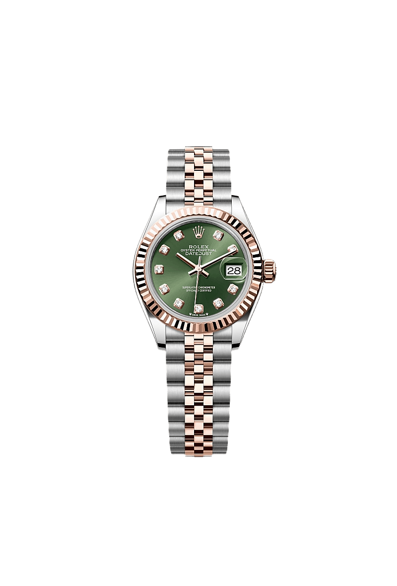 Lady-Datejust Oyster, 28 mm, Oystersteel and Everose gold