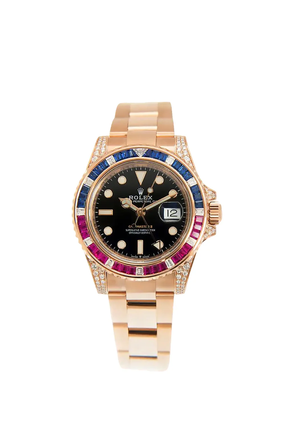 GMT – Master II GOLDEN BLUE / RED DIAMOND BLACK DIAL 40MM