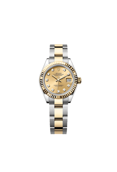 Lady-Datejust Oyster, 28 mm, Oystersteel and yellow gold