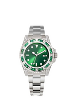 Submariner Date, 18K White Gold Diamonds Emerald