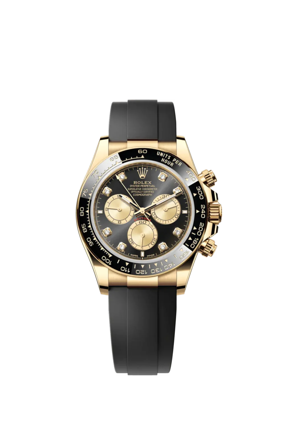 Cosmograph Daytona Yellow Gold Black Dial with Diamond Hour Markers