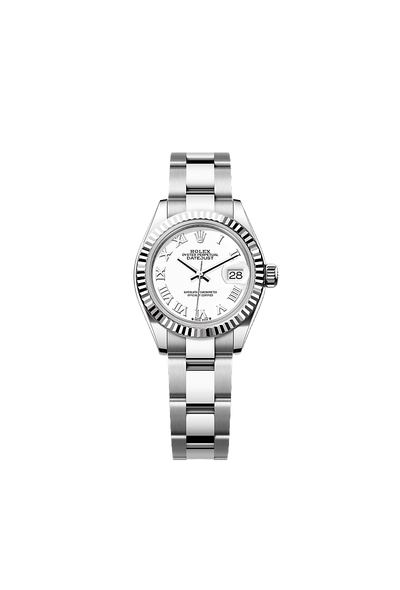 Lady-Datejust Oyster, 28 mm, Oystersteel and white gold