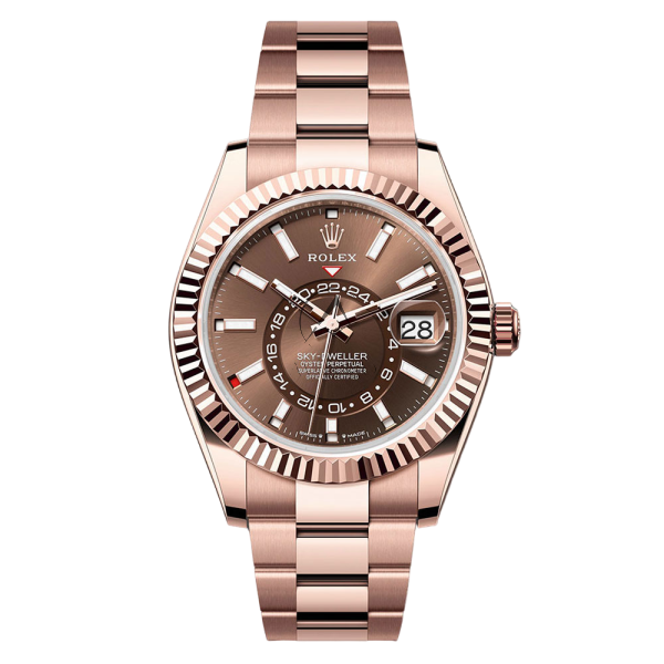 Sky – Dweller 42mm 18ct Everose Gold Chocolate Face