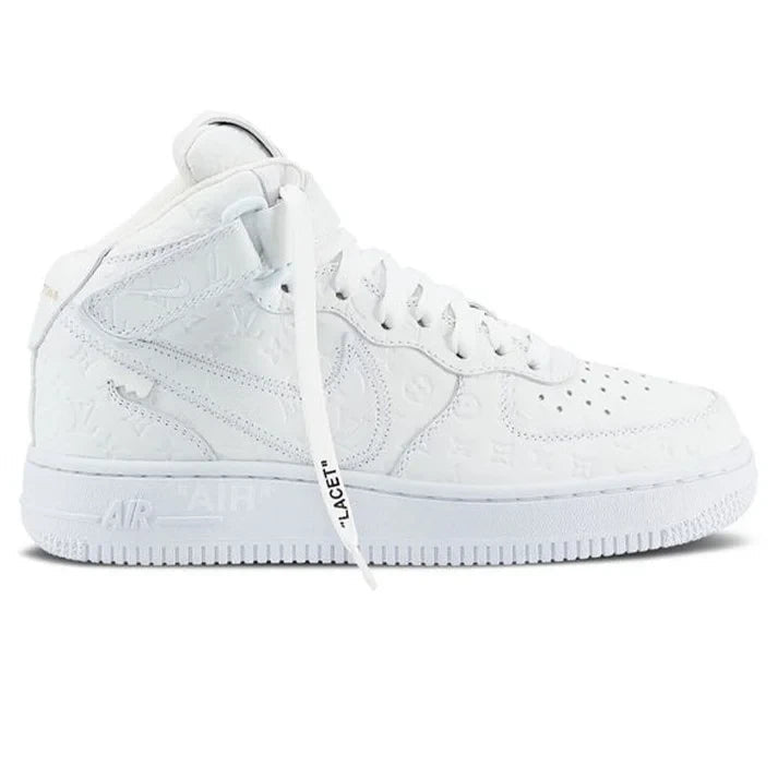 LV x Nike AF1 Mid White