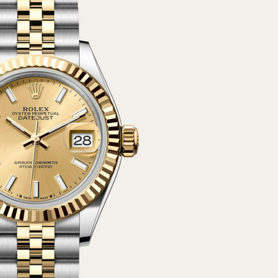 Lady-Datejust Oyster, 28 mm, Oystersteel and yellow gold