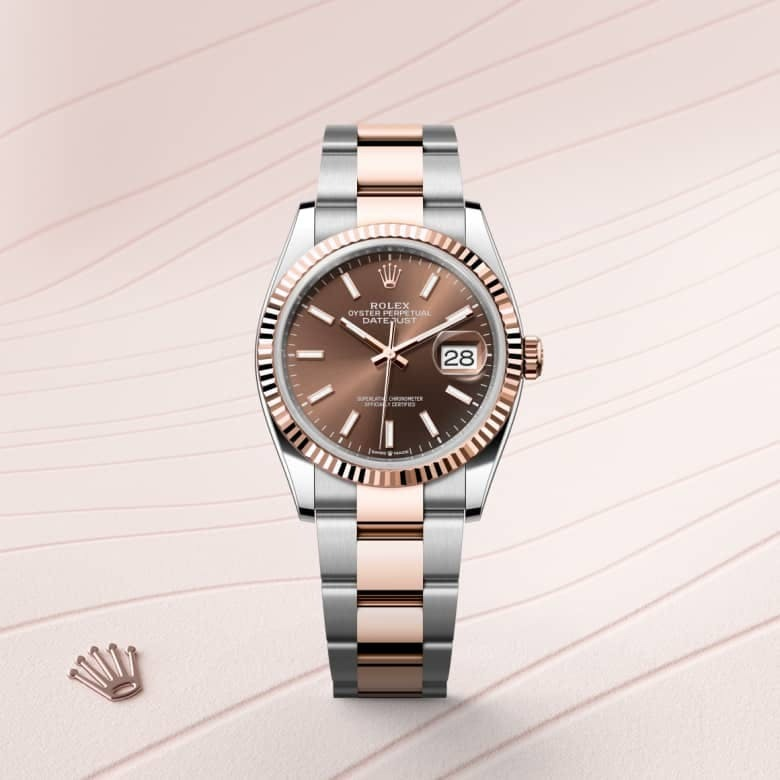 Datejust 36 Oyster, 36 mm, Oystersteel and Everose gold