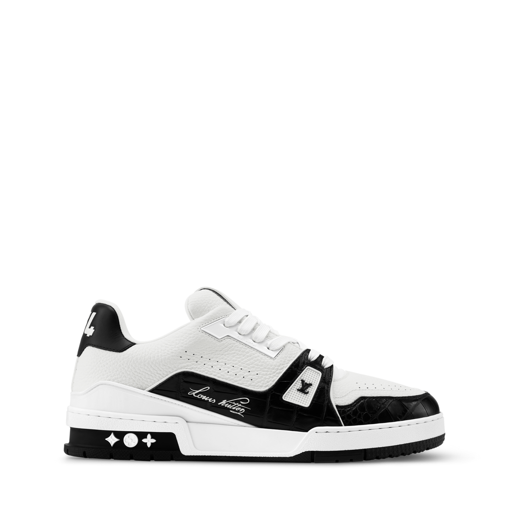 LV Trainer Sneaker Black Alligator Leather