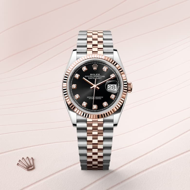 Datejust 36 Oyster, 36 mm, Oystersteel and Everose gold