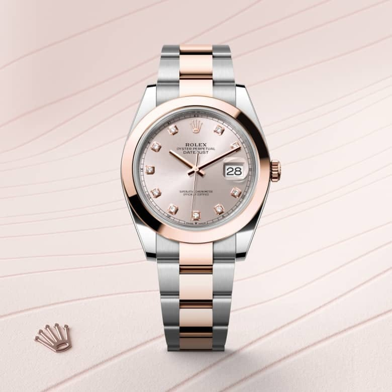 Datejust 41 Oyster, 41 mm, Oystersteel and Everose gold