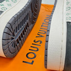 LV x Nike Air Jordan 1 Low “Green Monogram Suede” (Custom)