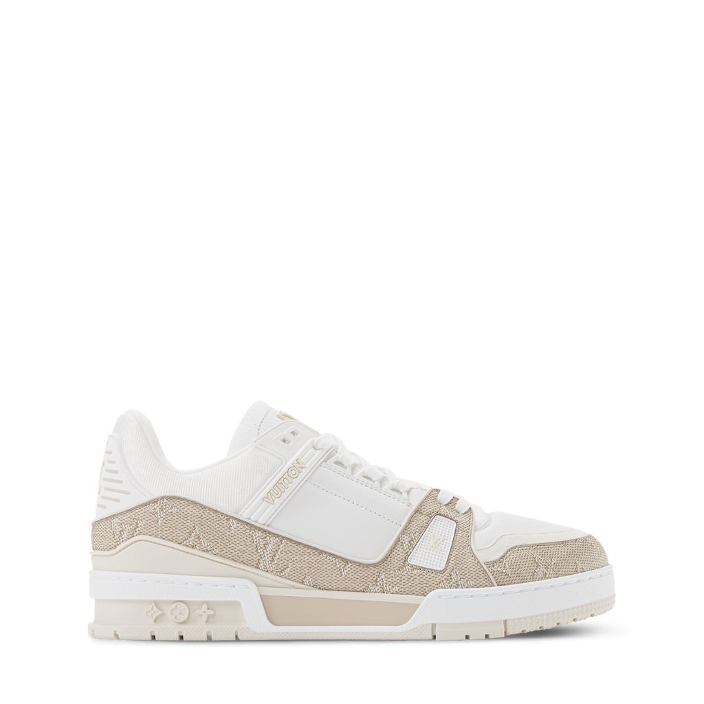 LV Trainer Beige Monogram Leather Sneaker