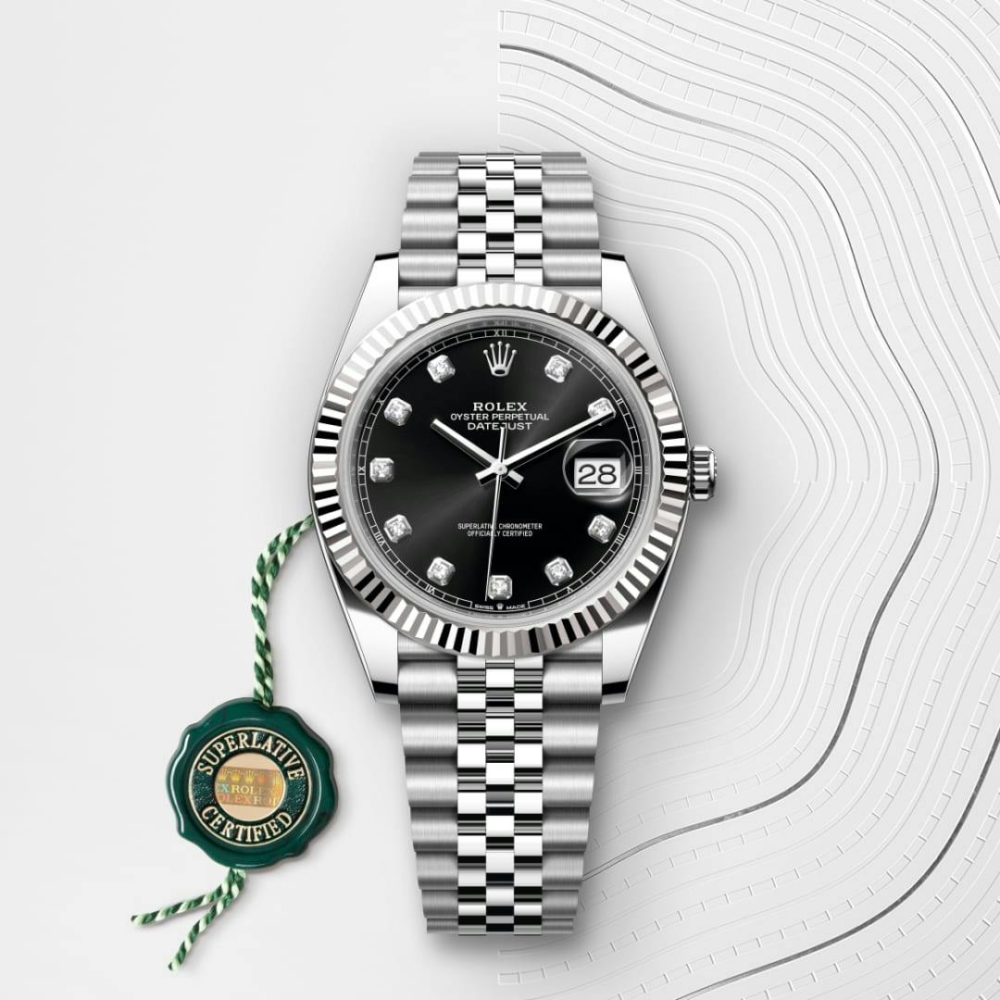Datejust 41 Oyster, 41 mm, Oystersteel and white gold