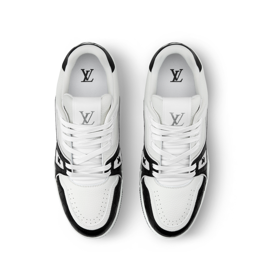 LV Trainer Sneaker Black Alligator Leather