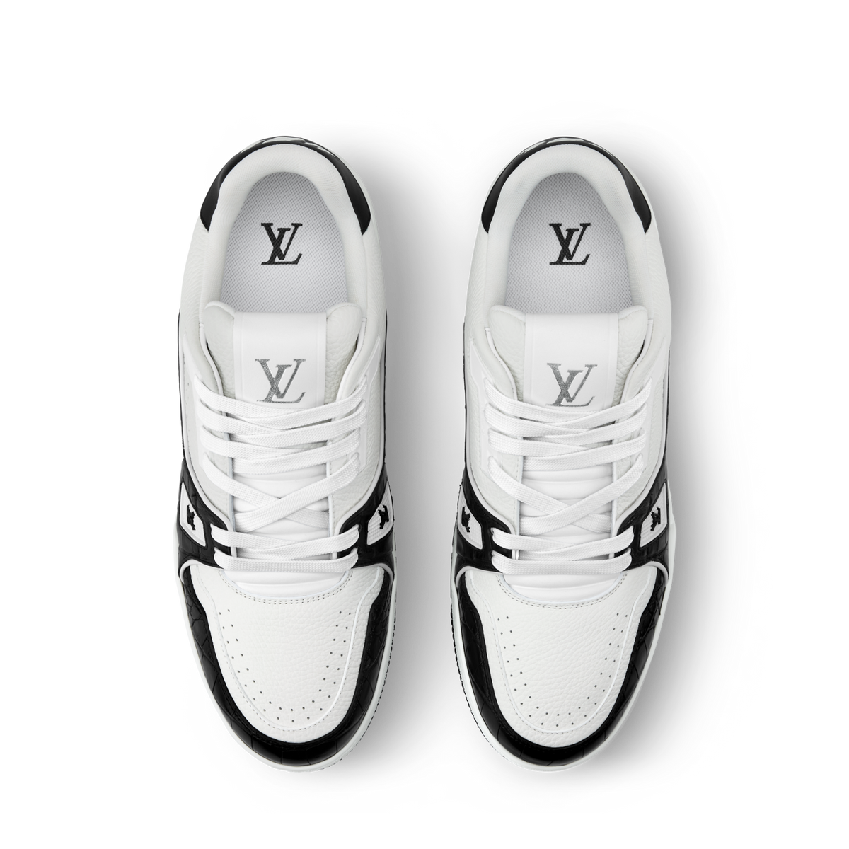 LV Trainer Sneaker Black Alligator Leather
