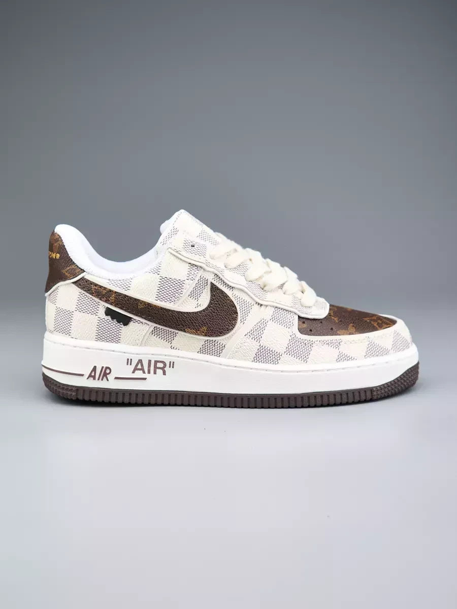 LV x Nike AF1 x Off-White Damier Heat Check (Custom)