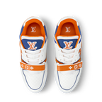 LV Trainer Sneaker Orange Velcro Strap