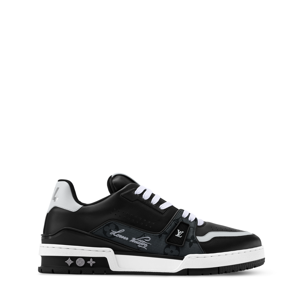 LV Trainer Black Monogram Leather Sneaker