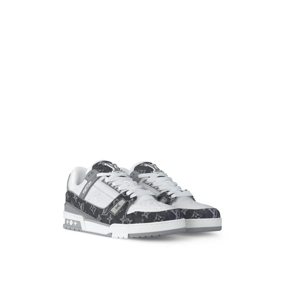 LV Trainer Sneaker Denim Monogram Grey