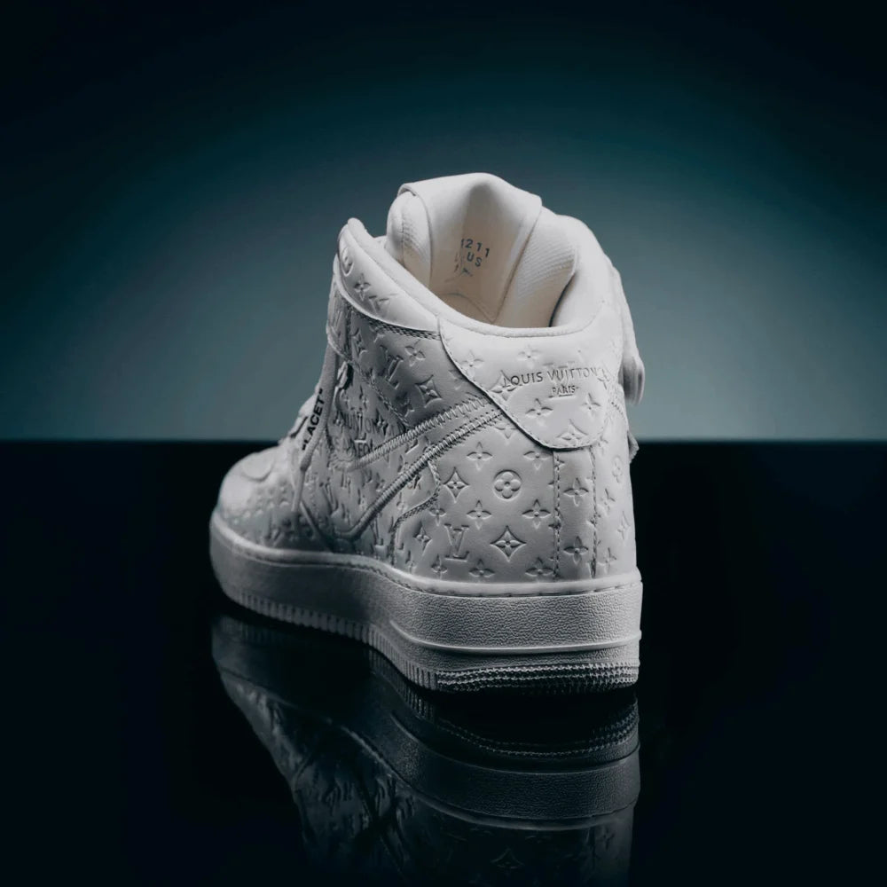 LV x Nike AF1 Mid White