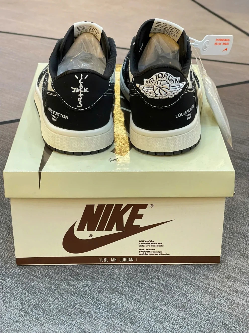 LV x Nike Air Jordan 1 Low “Panda Monogram” (Custom)