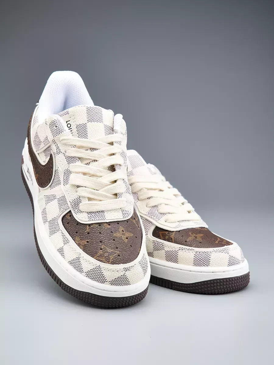 LV x Nike AF1 x Off-White Damier Heat Check (Custom)