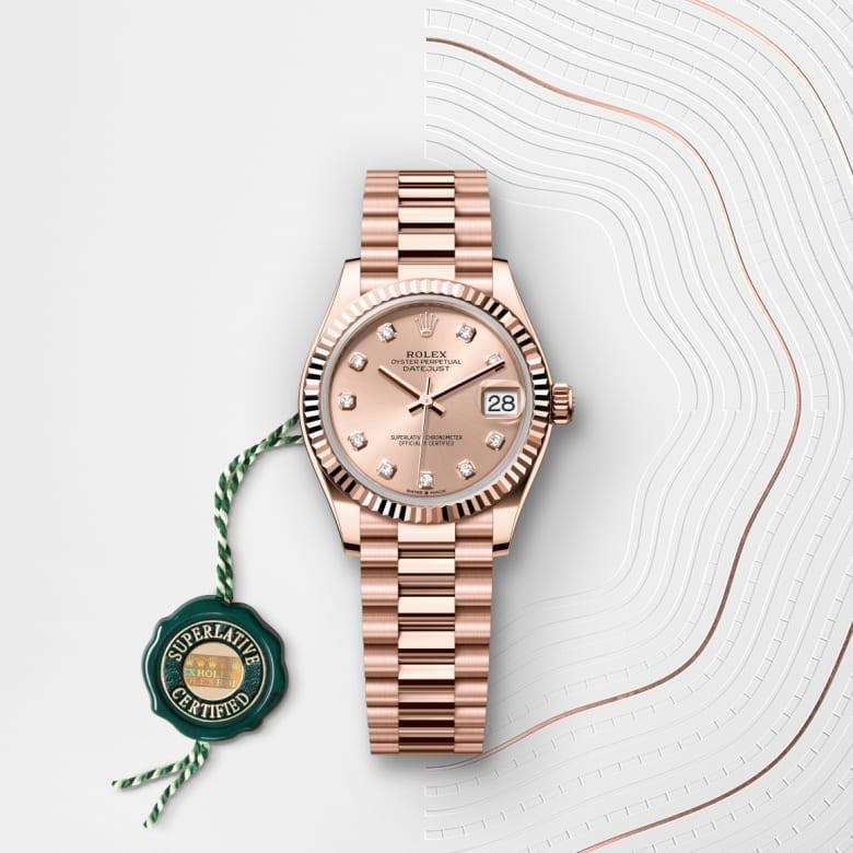 Datejust 31 Oyster, 31 mm, Everose gold
