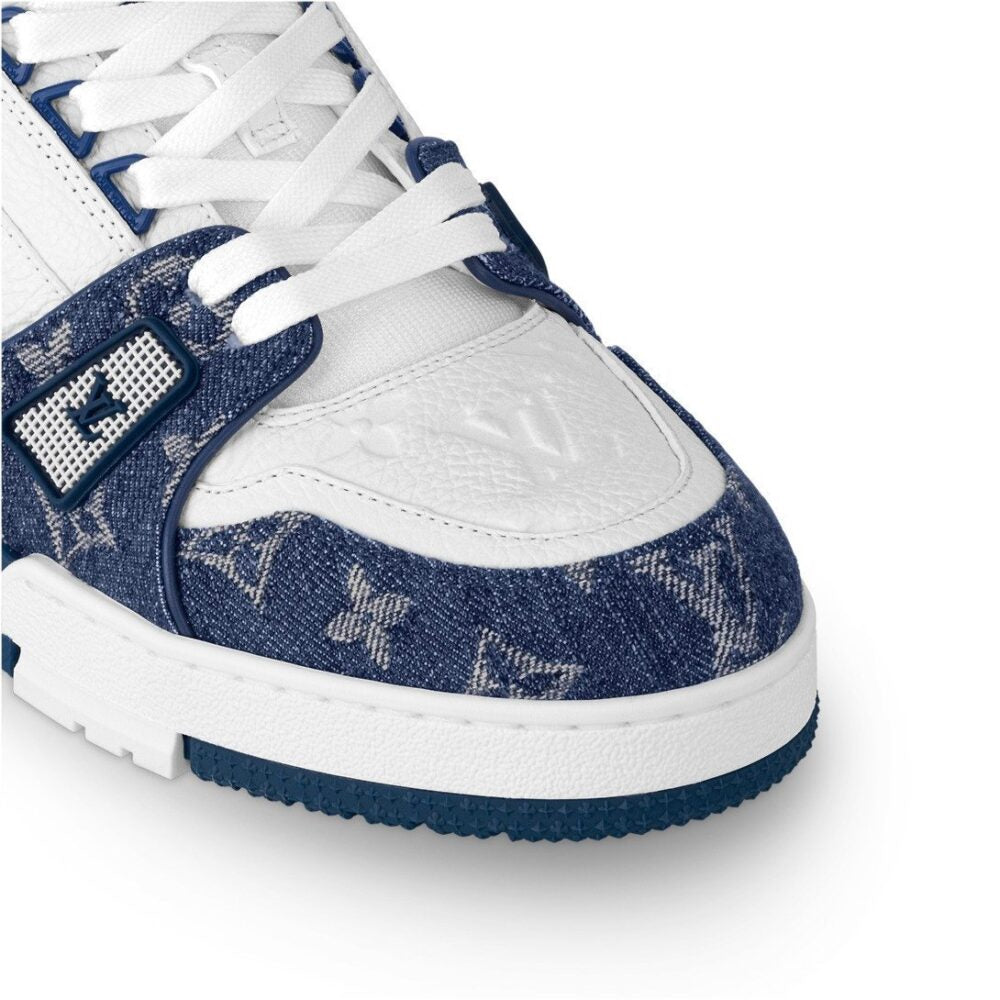 LV Trainer Sneaker Denim Monogram Blue