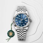 Sky-Dweller Stainless Steel, Blue Index Dial, 42 mm