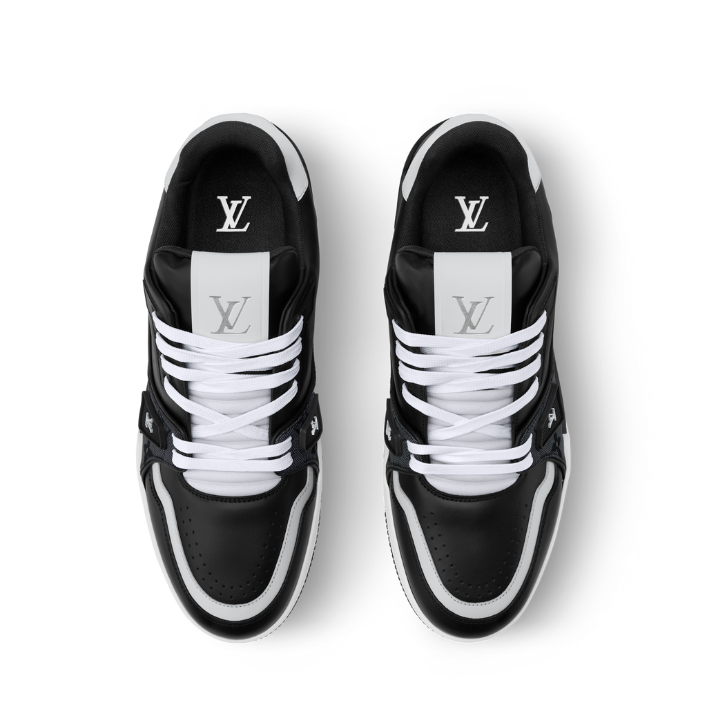 LV Trainer Black Monogram Leather Sneaker