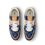 LV Trainer Sneaker Denim & Calf Leather Blue