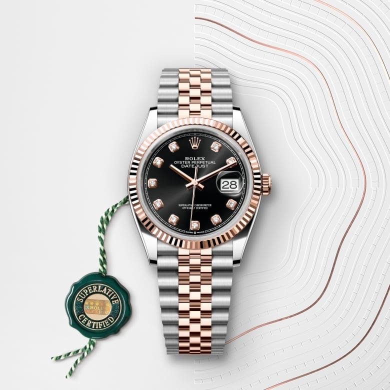 Datejust 36 Oyster, 36 mm, Oystersteel and Everose gold