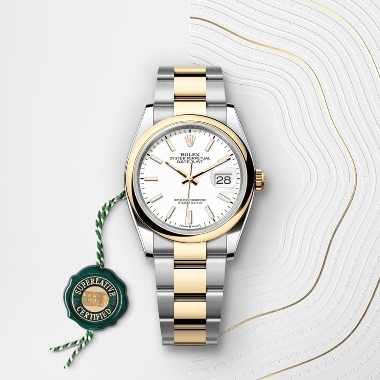 Datejust 36 Oyster, 36 mm, Oystersteel and yellow gold