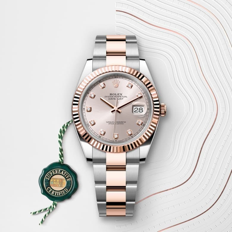Datejust 41 Oyster, 41 mm, Oystersteel and Everose gold
