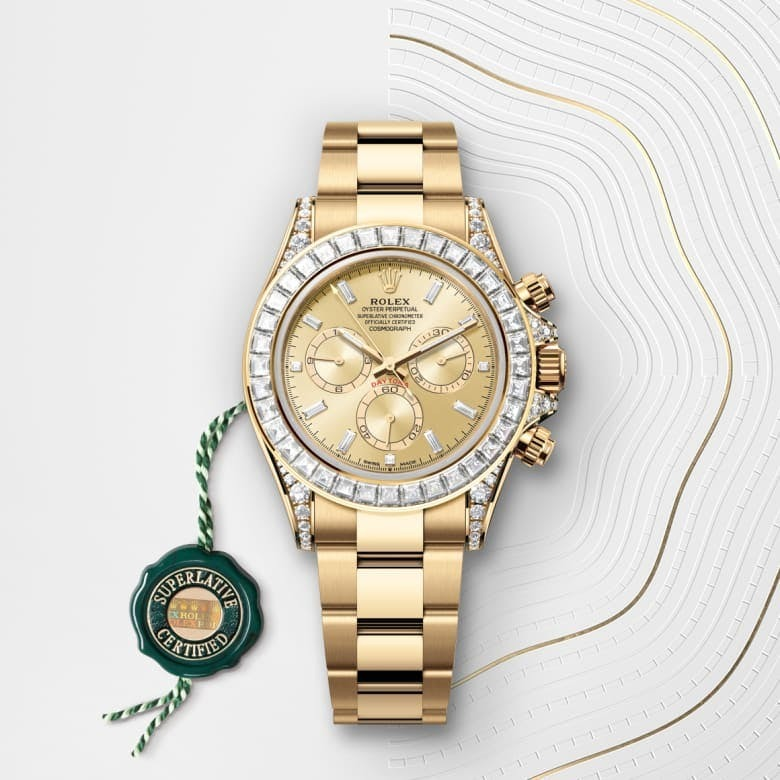 Cosmograph Daytona Oyster 40 mm yellow gold and diamonds