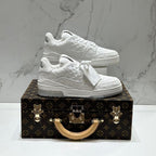 LV Trainer Sneaker – Triple White Monogram Embossed Edition