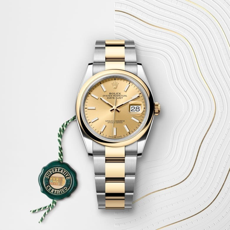 Datejust 36 Oyster, 36 mm, Oystersteel and yellow gold
